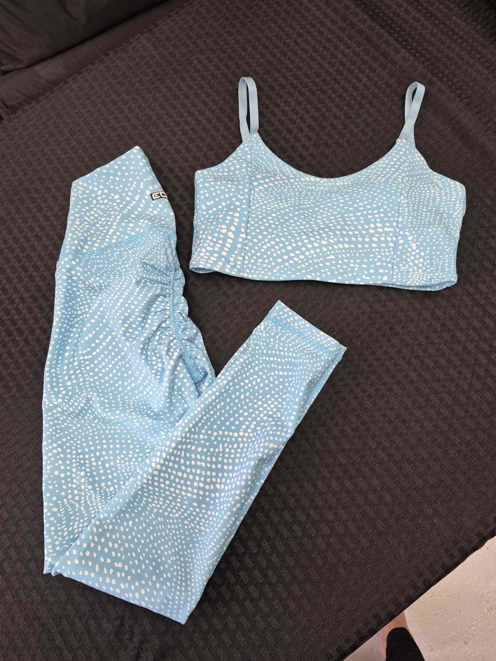 ECHT Light Blue Women's Teal High-Waist Scrunch Athletic Matching Set XS - Picture 2 of 5